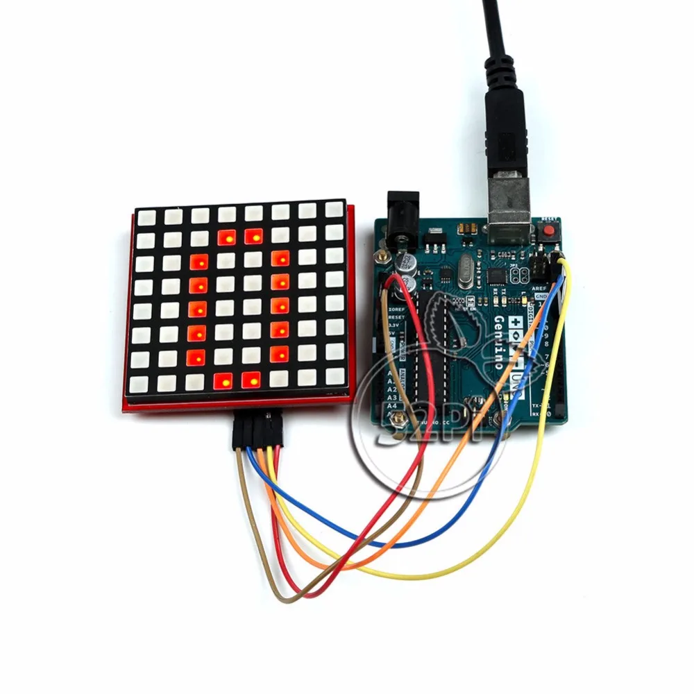 Плата расширения для LED дисплея 52Pi RGB с чипом 74HC595 поддержка протокола SPI Raspberry Pi 3 /