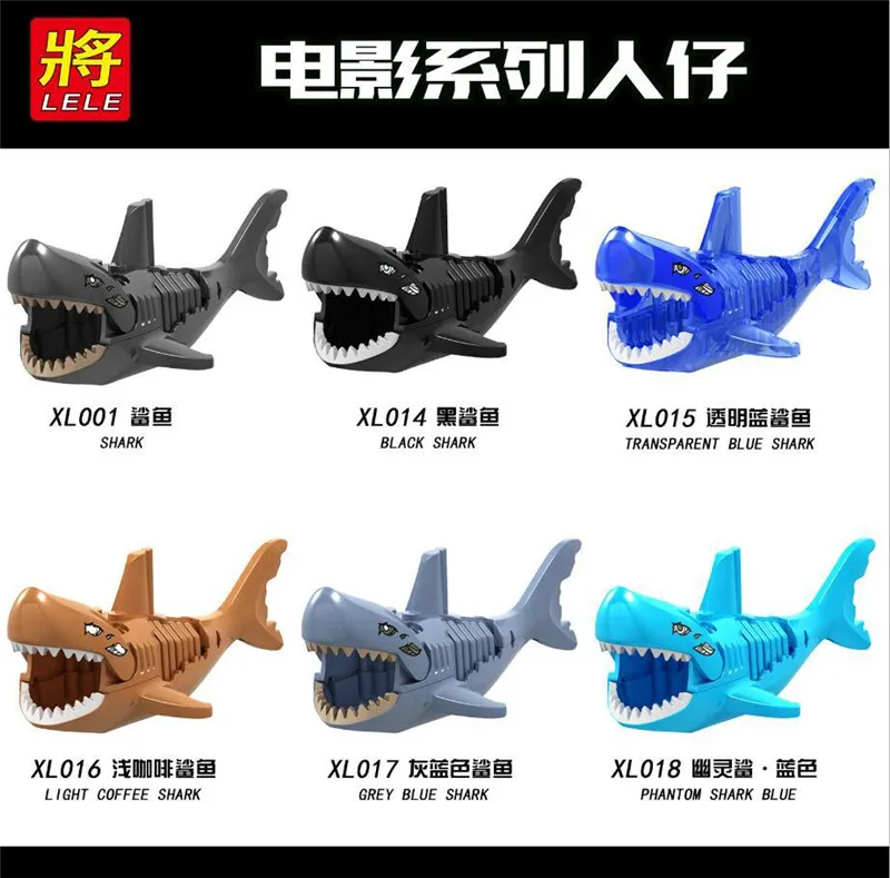 

DIY Big Zoo Model Building Blocks Original big Particles Bricks accessory Toys Compatible with Duplo Animal Shark Elephant pengu