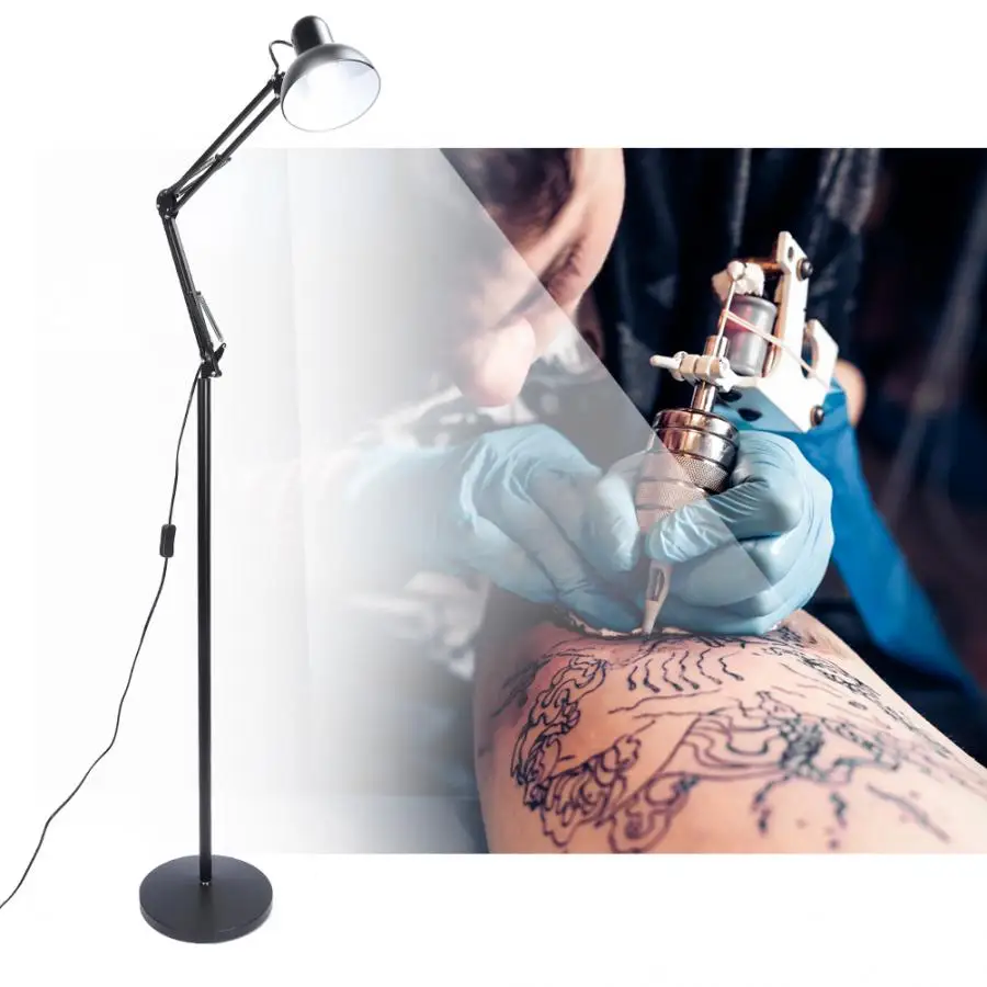 

Foldable LED Light Rotation Brightness Tattoo Clip Lamp Eye Protection Nail Art Salon Skin Care LED Light Tattoo CN Plug 220V