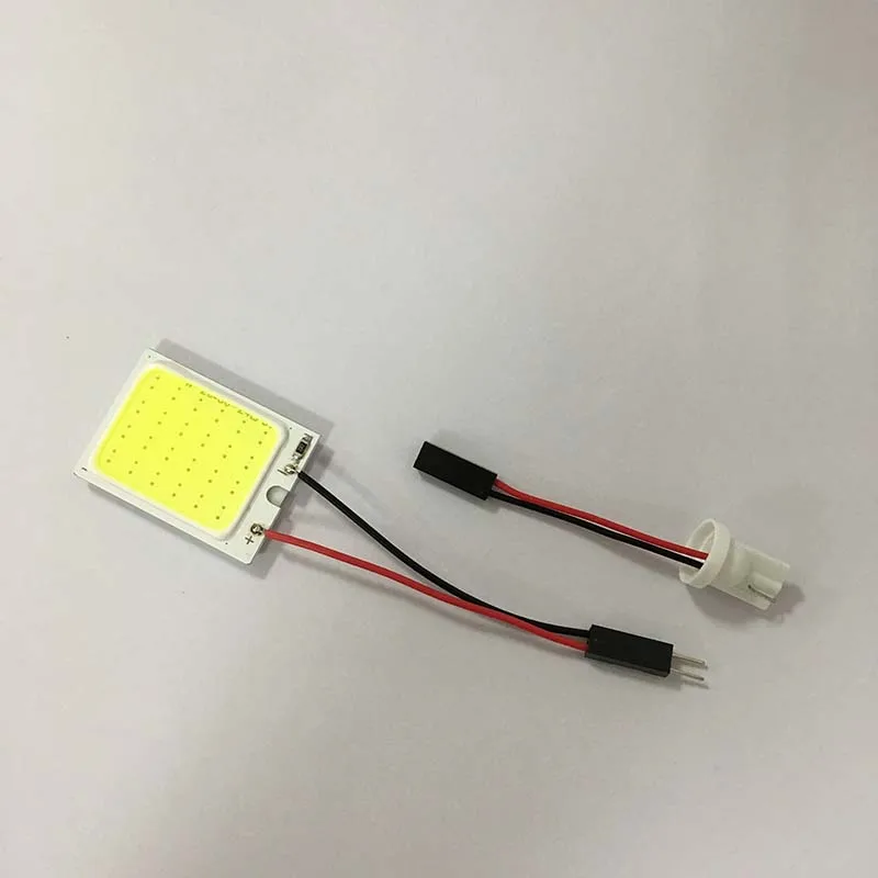 5X T10 W5W Led BA9S C5W C10W Festoon 31mm 36mm 39mm 42mm 3 Adapters T10 24 LED COB Panel 12V Car Interior Lamp Dome Light (2)