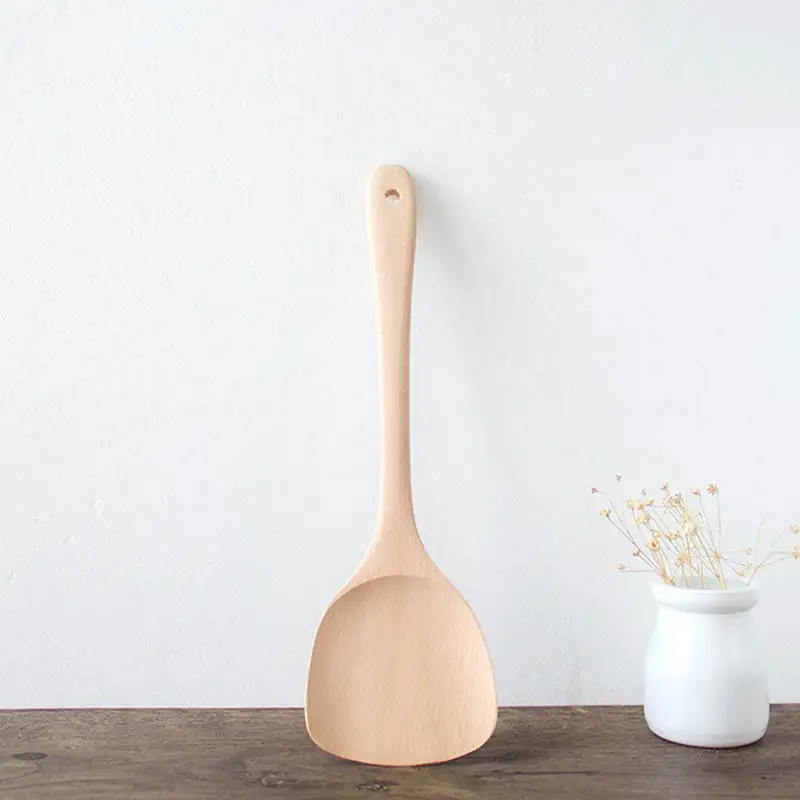 

DoreenBeads Natural Bamboo Wooden Turner Long Handle Spatula Non-stick Cooking Shovel Kitchen Utensil About 30*8.5cm, 1PC