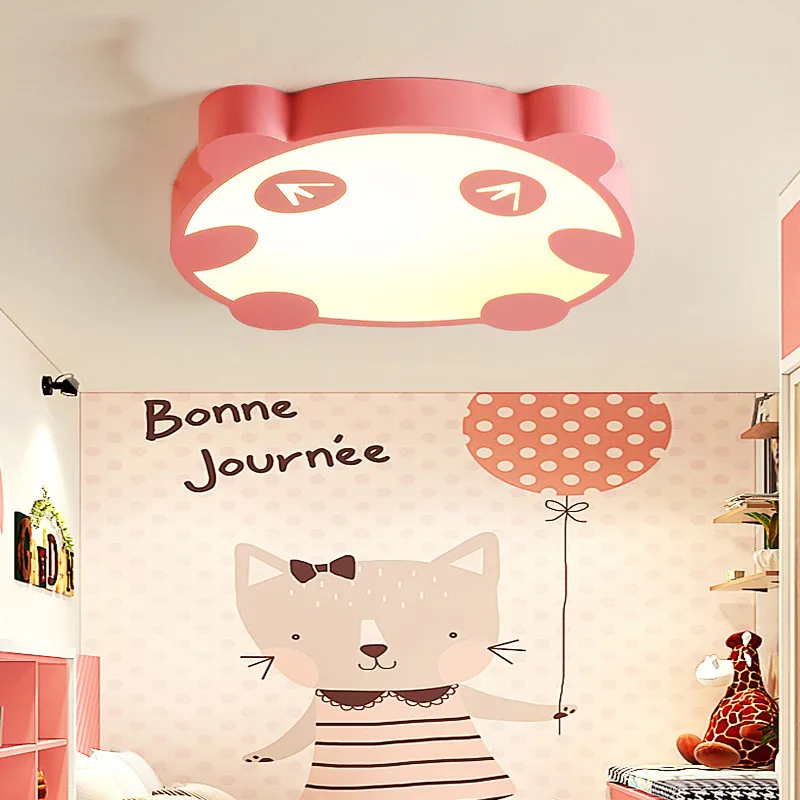 

creative cartoon animal LED panda ceiling lamp for boy bedroom kid room girl Children's Bedroom lighting Kindergarten light e27