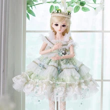 BJD кукла 1/3 коричневые глаза с BJD одежда парики обувь макияж ручной работы красивые игрушки силиконовые Reborn Dolsl игрушка Рождественский подарок