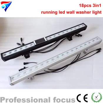 

Free Shipping Outdoor 18pcs 3in1 Running Led Wall Washer Light Bar Led Rgb 18x3w Led Washer Ip65