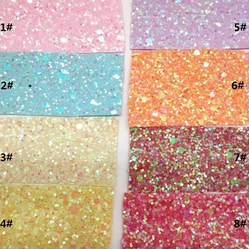 

91x134cm Synthetic Leather, Vinyl Fabric, Crystal Chunky Glitter Leather Fabric for Bows DIY accessories P2382