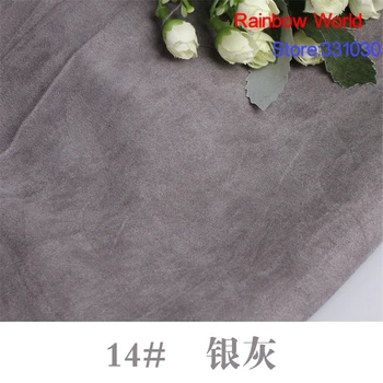 

14# gray Thin Suede fabric for DIY sewing Sofa pillow bag colthes skirt coat hat shoes material(50*150cm)