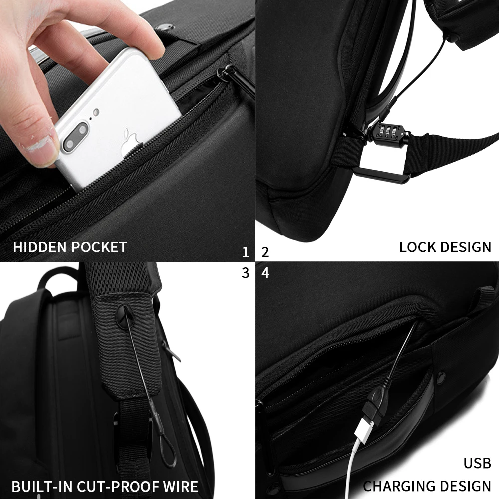  MARKROYAL 2018 New Men Women Large Capacity Business Backpack Men Business Shoulder Bag Fits 15.6 i