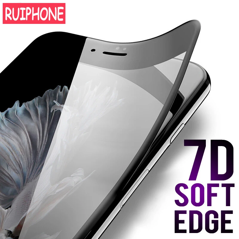 7D 9H закругленный край Полное покрытие закаленное стекло для iPhone 7 6 S 8 Plus X Премиум