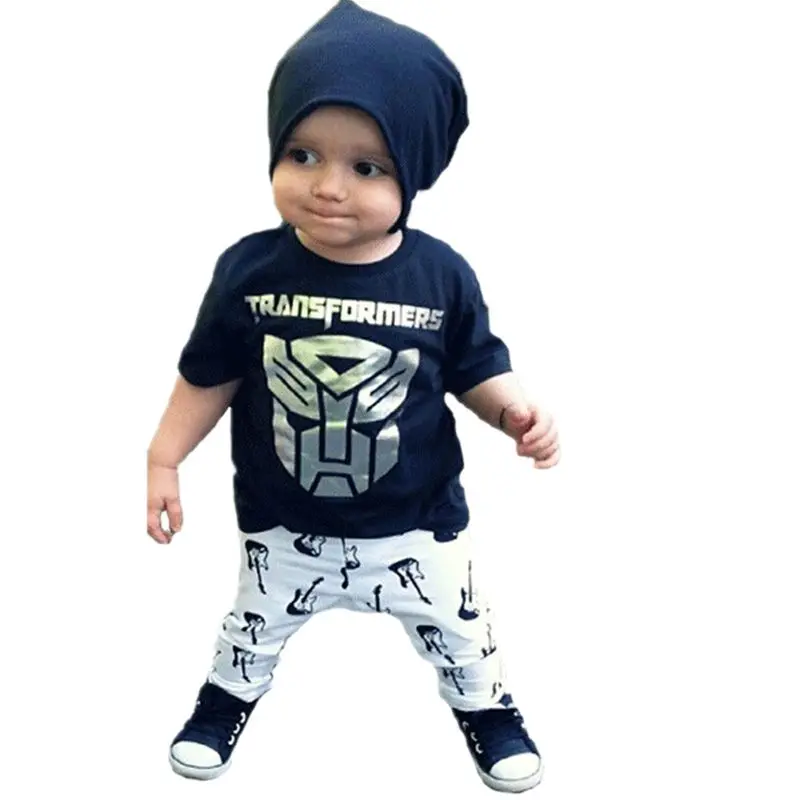 

2Piece Suits Newborn 0-2 Years Baby Boys Clothes Set 2017 Spring New Style Cartoon Cotton Toddler Kids Boys Clothing Set T4037
