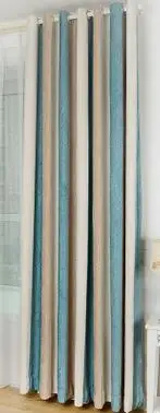 color2 curtain Хлопок синель полосатый современные роскошные оконные шторы для гостиной кухни черный занавеска французское окно лечения Люверсами - Цвет: color2 curtain