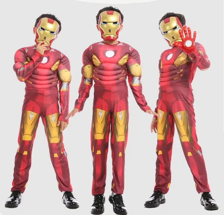 

new year Carnival cosplay iron man costume child fancy dress ironman halloween costumes for kids boys Children Avengers girls