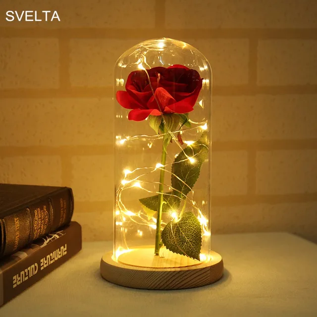 Svelta Atmosphere Lamp Led Night Light Silk Red Rose Gl Lampshade Svelta Atmosphere Lamp Led Night Light Silk Red Rose Gl Lampshade Diy Home Decor Table