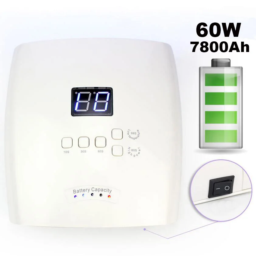  Built-in Battery Rechargeable UV Nail Lamp Gel Nail Polish Dryer Cordless Nail Art Gel Curing Light - 33001300497