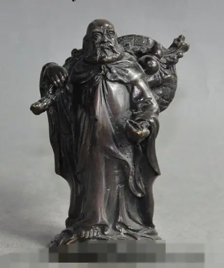 

S3295 chinese buddhism bronze stand arhat Damo Bodhidharma Dharma Buddha Gourd statue