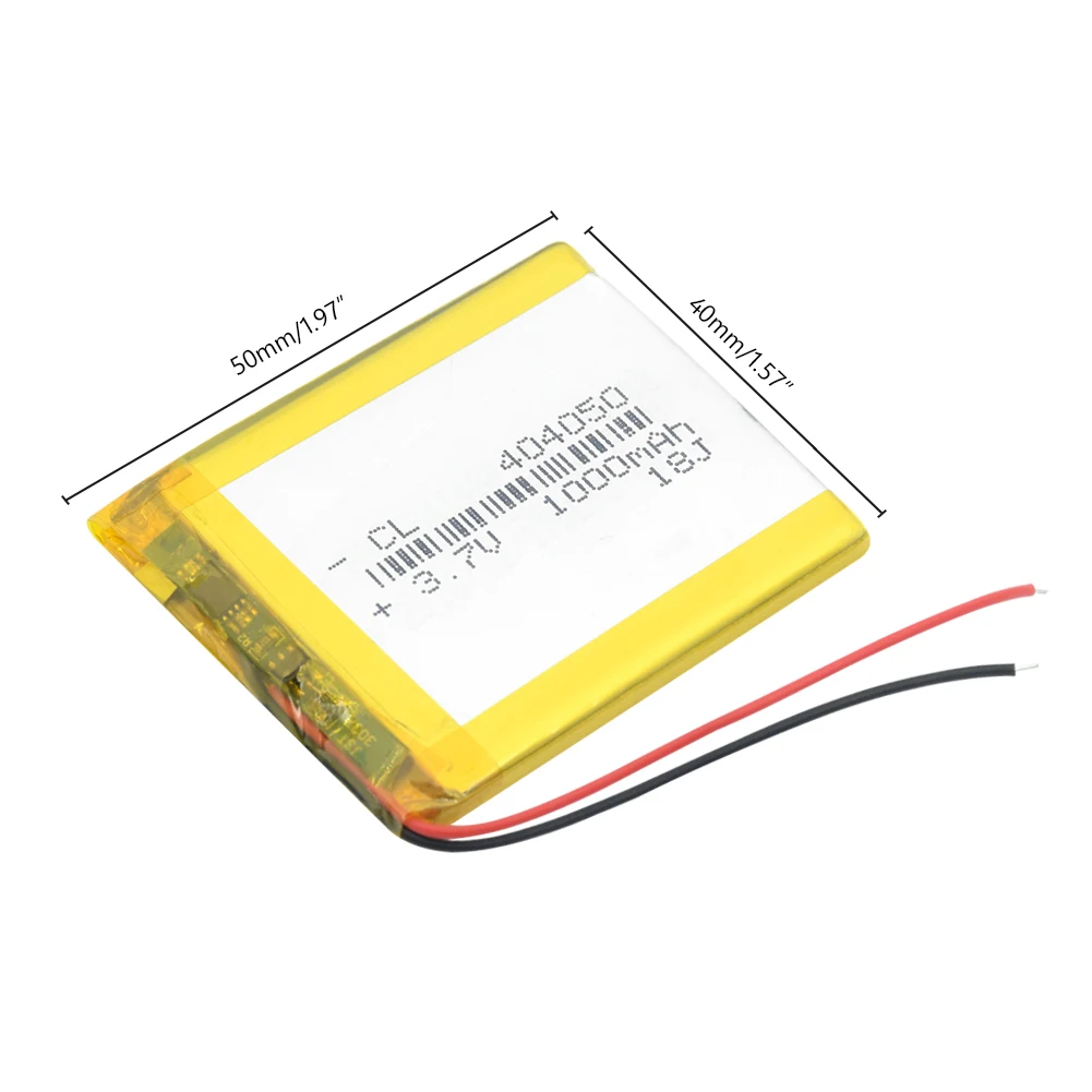 1/2/4 шт. 3,7 вольт 1000 мА/ч, 50x40x4 мм литий-полимерный аккумулятор Батарея PCB защитой Перезаряжаемые 404050 1000 мАч литий-полимерный аккумулятор