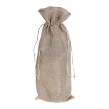 Деревенский натуральный джут Конопля Мешковина шнурок вино чехол для бутылки многоразовые Декор посылка обертывание подарок May06