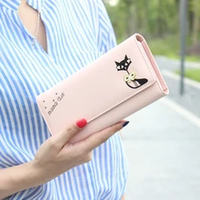 2016 Hot Fashion 6 Colors PU Leather Long Wallets Women Wallets Portable Casual Lady Cash Purse Card Holder Gift