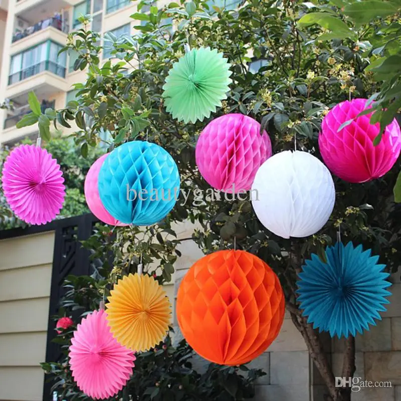 

50pcs/lot 30cm Diameter DIY Paper Honeycomb Flower Ball Wedding Party Celebration Garden Hanging Pendant Ornament wd800s30