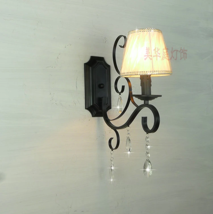 

European crystal lighting lamp lens headlight Room Restaurant minimalist retro pastoral wrought iron lamps FG367