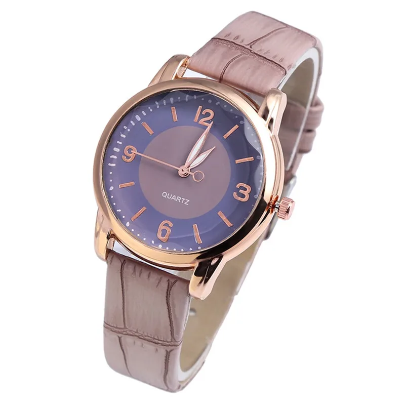 Casual Women Watches Bracelet Watch Ladies leather band alloy Analog Quartz Round Wrist Watch clock Relogio Masculino Y19 (10)