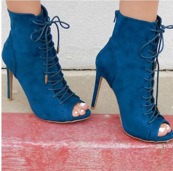 peep toe stiletto booties