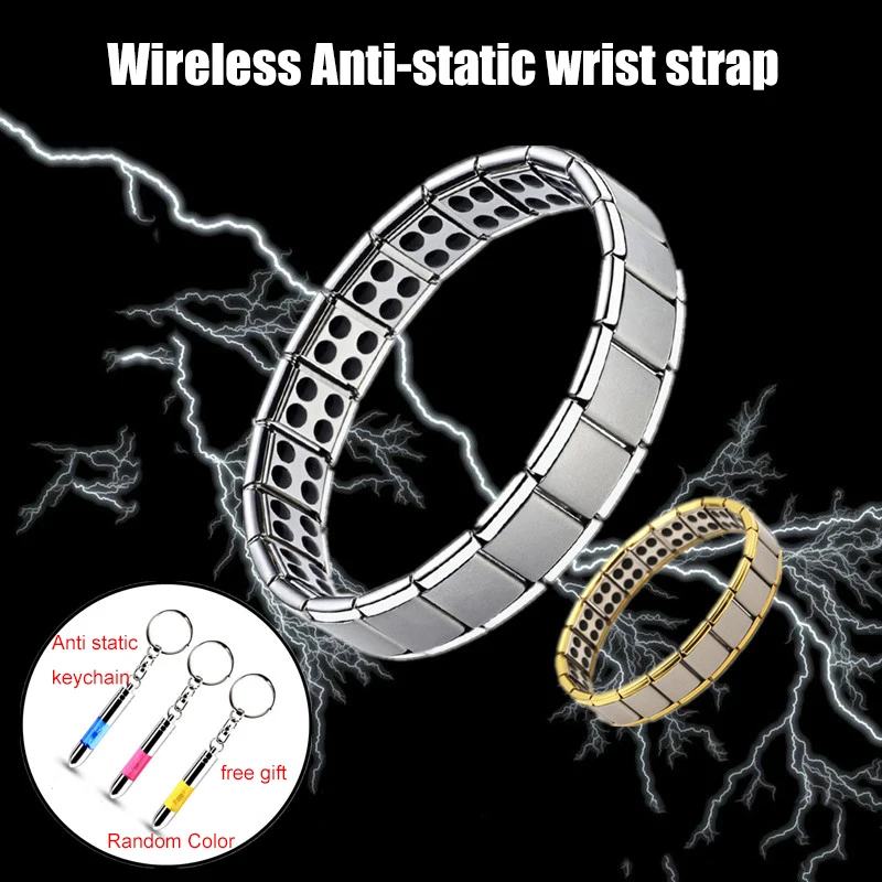 

Men/Women Anti Static Wrist Strap Anti Static Antistatic ESD Wrist Strap Skin Protective Bracelet with Anti Static Keychain