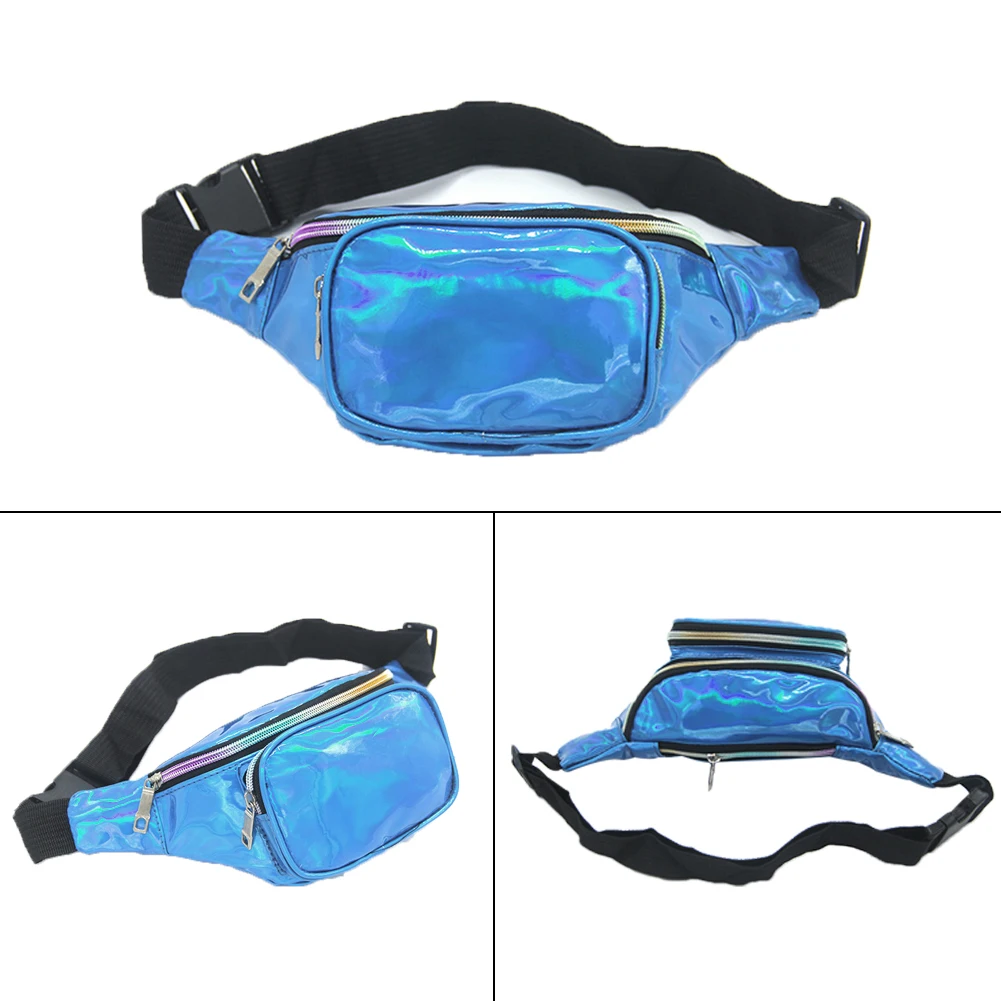 2019 новый дизайн Fanny Pack пара панк ног сумка Светоотражающие Лазерная Женская ремень сумка на талию наружная Спортивная поясная сумка