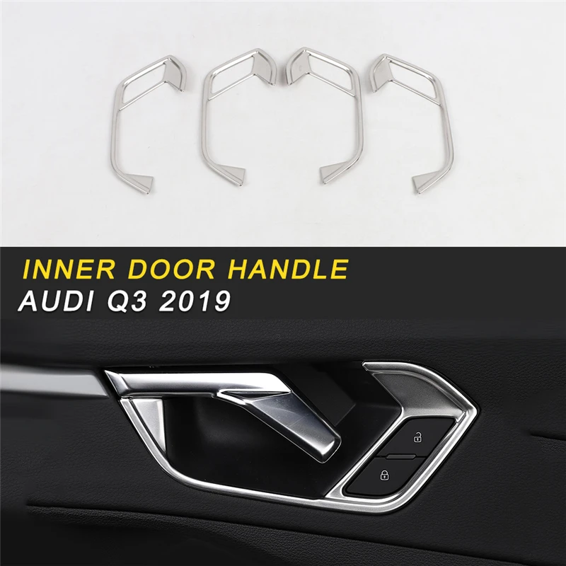 

Inner Door Handle Cover Trim Frame Sticker Interior Accessories for Audi Q3 2019 Car Styling