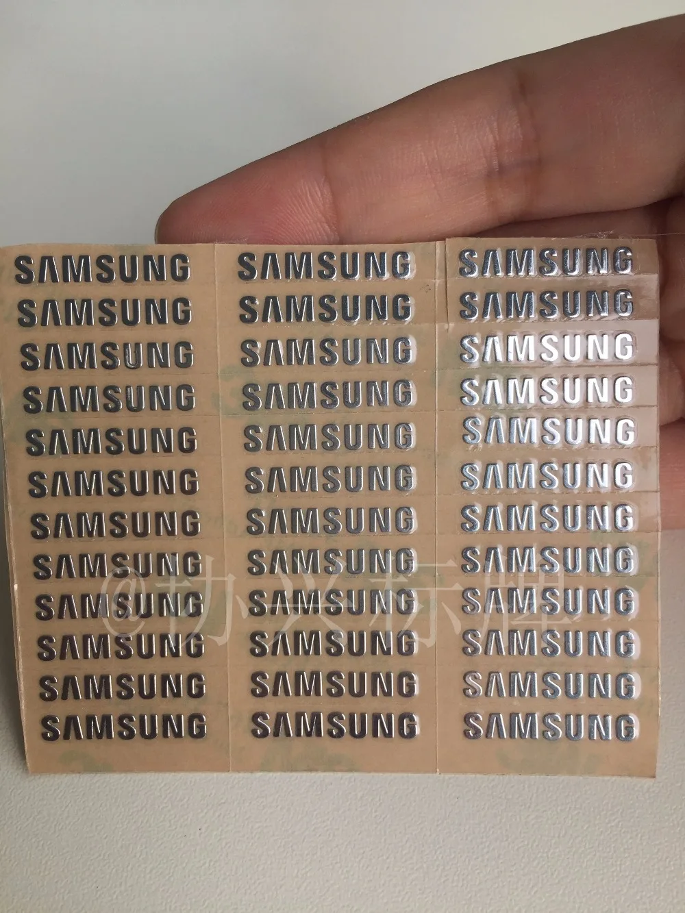 Marca de Adesivos de Metal Adesivos de Ouro para Samsung Altura para Samsung Lote Frete Grátis Logotipo 3mm Galaxy s3 s4 s5 19x3mm 10 Pçs - 2 19X3mm 10 pçs lote frete grátis logotipo