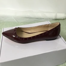 Женские ботинки на плоской подошве с острым носком винно-красного цвета заказ цвета женская обувь с заклепками без застежек туфли-оксфорды на плоской подошве женская обувь на плоской подошве