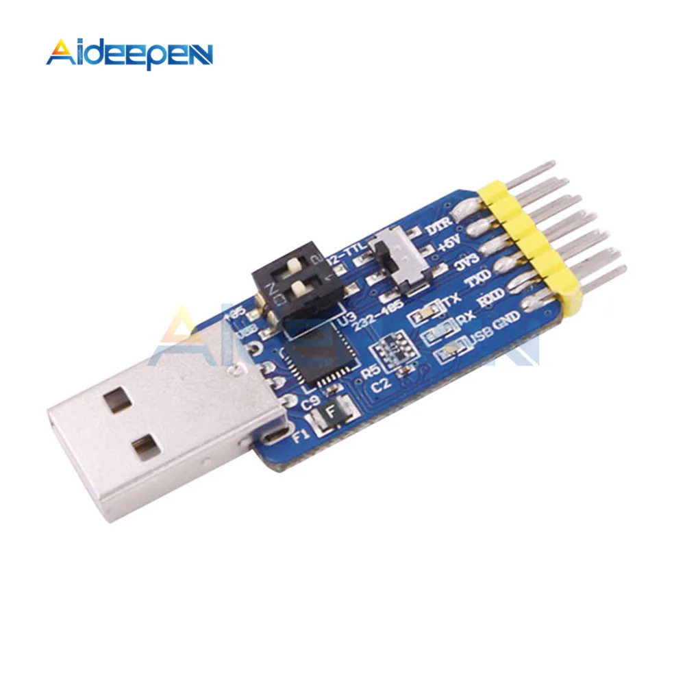 

USB CP2102 to TTL RS232 RS485 USB TTL to RS232 RS485 Mutual Convert 6 in 1 Convert Module