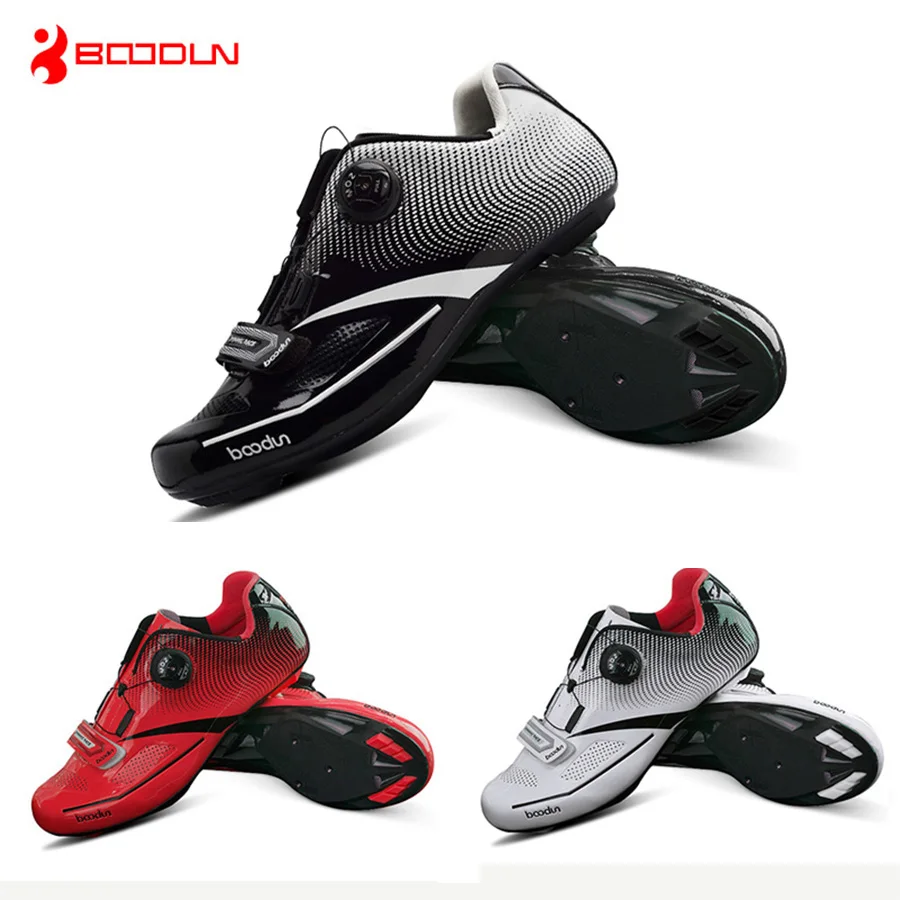 Boodun transpirable Pro zapatos de Ciclismo de bloqueo automático zapatos de bicicleta de carretera zapatos de bicicleta de montaña zapatillas de carreras atléticas ultraligeras