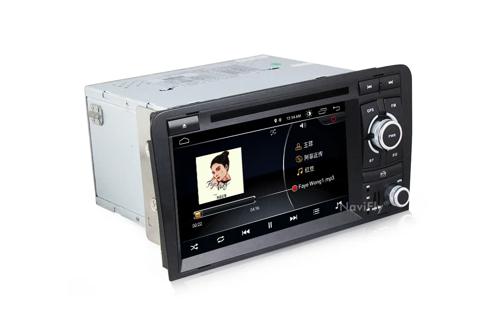 Discount NaviFly Android 8.1 Car dvd GPS Navigation for Audi A3 S3 2003-2013 Car radio multimedia aoturadio player Canbus HD 1024*600 18