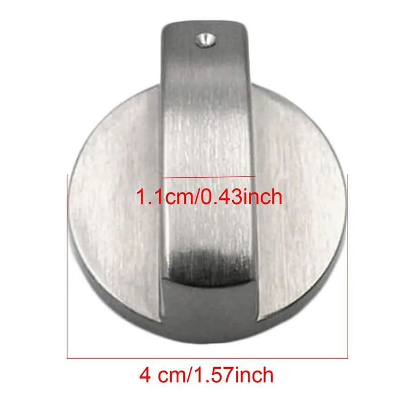 Stoves Cooker Knobs Oven Knob 4pcs 6mm Universal Silver Gas Stove Control Knobs Adaptors Oven Rotary Switch Cooking Surface