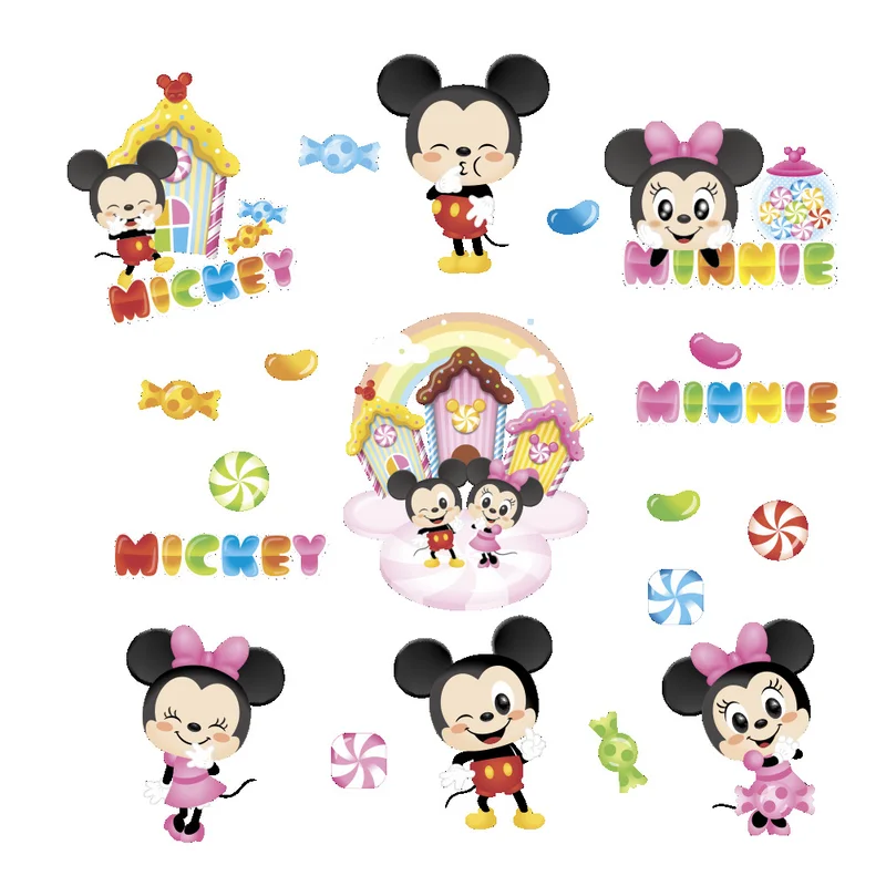 Disney Mickey mouse Etiqueta de dibujos animados Minnie niños