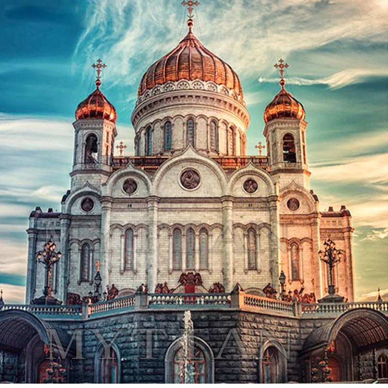 landscape5D Diy Diamond Painting Full Square/round Palace Castle Embroidery Building Mosaic Picture European Home Decor | Дом и сад
