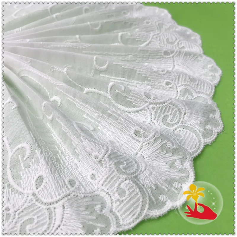 5Yards Ivory Cotton Side Lace Accessories Mesh Fabric Skirt Decorative Clothes Curtain DIY Material 17cm | Дом и сад