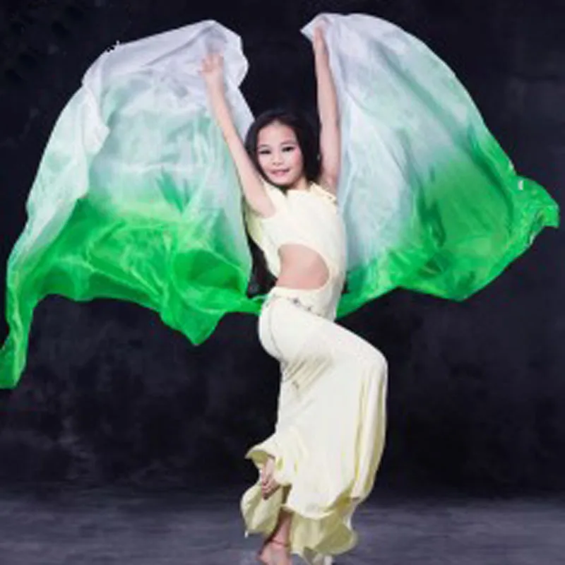 Детская фата из 100% натурального шелка для танцев в восточном стиле|silk veil|bellydance