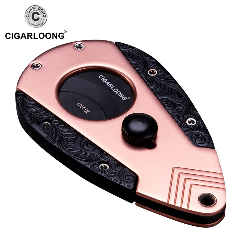  CIGARLOONG Cigar Cutter Sharp Blade Krupp Stainless Steel Portable Cigar Scissors CC-0017