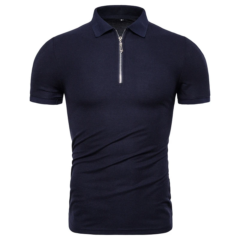 

MAJARTORIA Dropshipping 2019 New Brand Polos Men Solid Slim Fit Short Sleeve Polo Shirt Men Casual Zipper Stand Collar Mens Polo