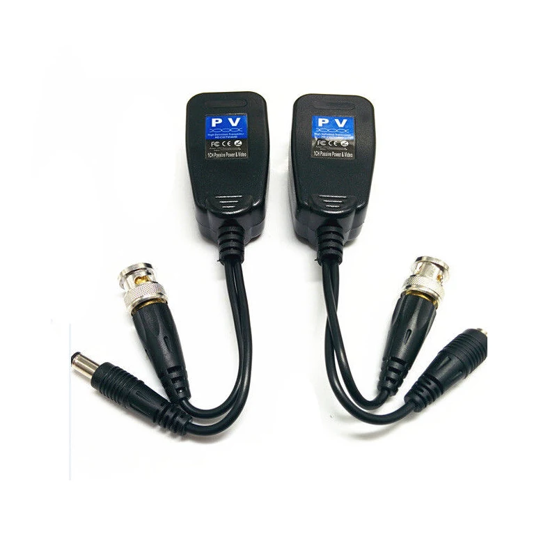 

5 Pairs CCTV Coax BNC Video Power Balun Transceiver to CAT5e 6 RJ45 Connector