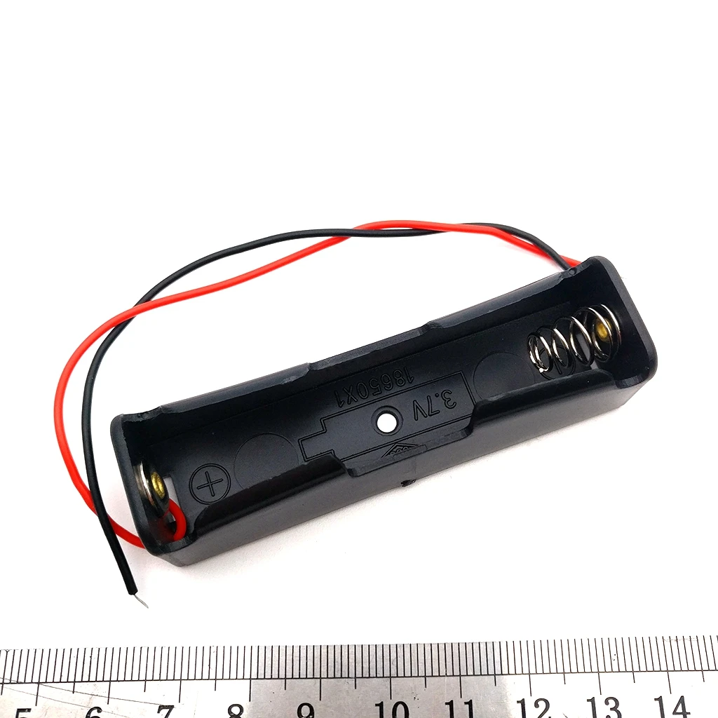 

Single Slot 18650 Mobile Battery Clip Case Holder with Wire Leads DIY