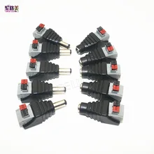 Женский Мужской DC разъем питания без винты вилки адаптер 5,5x2,1 мм для 5050 3528 одноцветный светодиодный светильник для камеры видеонаблюдения