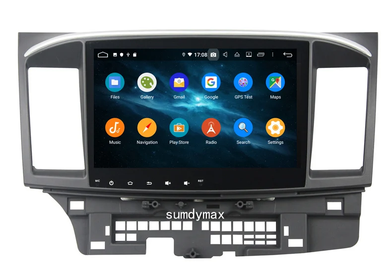 Discount 10.1"big touch screen android 9.0 car auto radio gps for Mitsubishi Lancer 2008-2015 with gps navigation octa core 4G 64G ROM 1