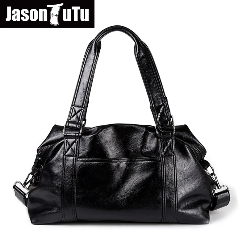 

High capacity men travel handbag Good quality Black PU leather Crossbody Shoulder bags Man Business laptop bag sac a main B543