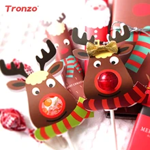 

Tronzo Christmas Elk Lollipop Cover Xmas Christmas Decorations For Home 25PCS Paper Reindeer Candy Christmas Gift Packaging 2018