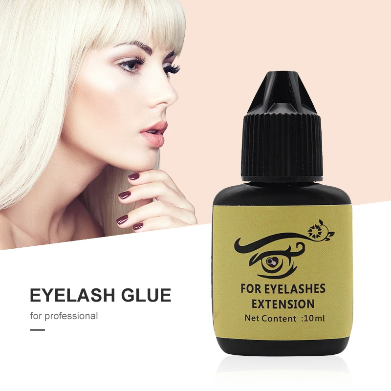 

GJLash 10ml Eyelash Extension Glue Use Practice Lash Extension Professional Fast Drying Over 6-7Weeks Good Quality