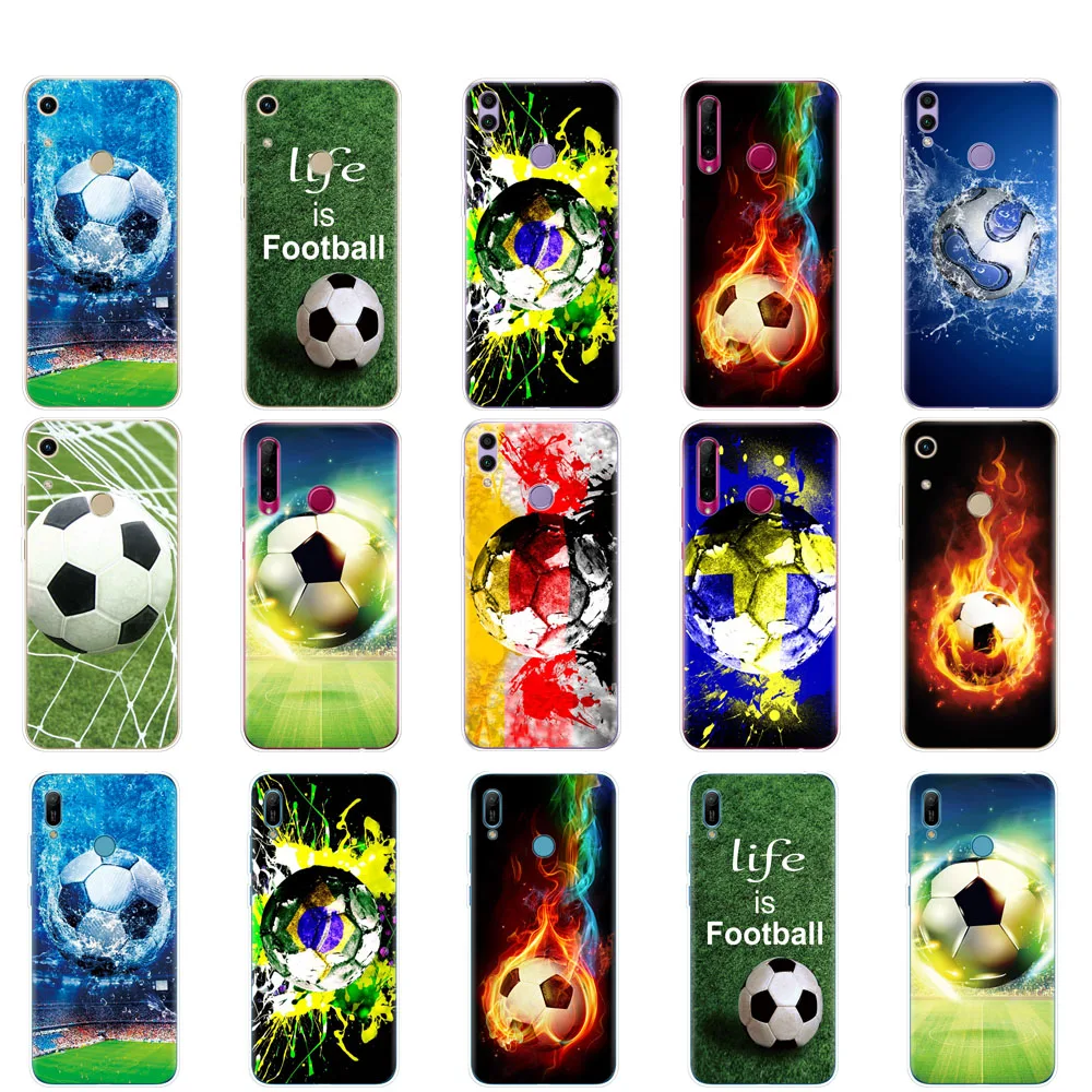

Case For Huawei Honor 8A PRO 8C 8X 10i play case back cover for huawei Y5 Y6 Y7 Y9 2019 pro Prime football brazil germany sweden