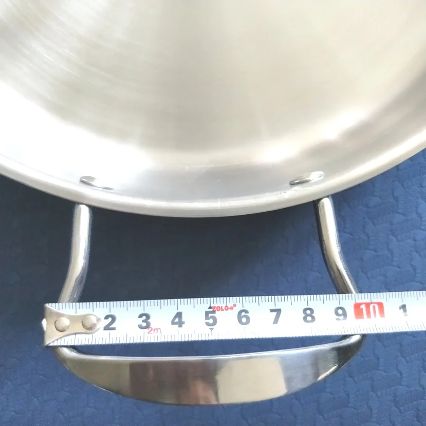 Внутренний диаметр 28 см, сковорода жаровни и сковороды гриль из нержавеющей стали без покрытия.(диаметр: 28 см