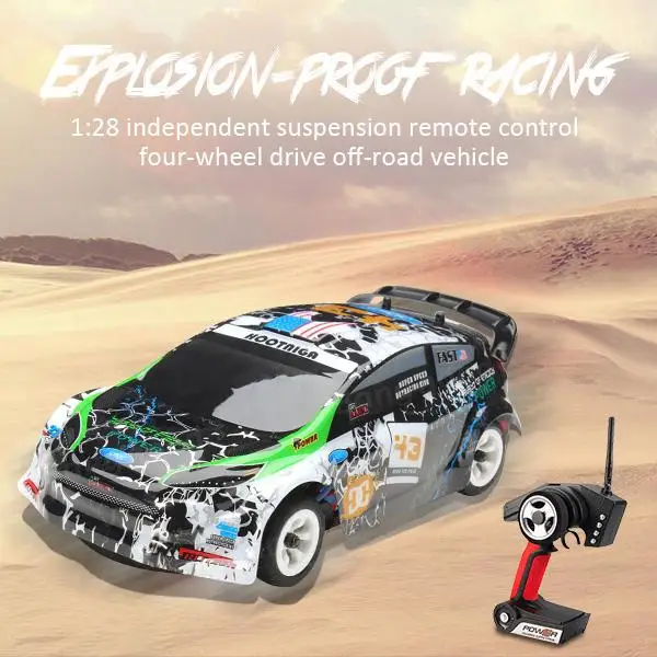 Wltoys K989 1/28 2,4G 4WD матовый RC пульт дистанционного управления ралли автомобиль RTR с передатчиком р/у автомобиль для дрифта сплав Дистанционное управление автомобиль